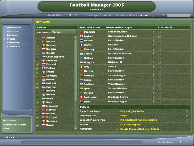 worldwide soccer manager 2005